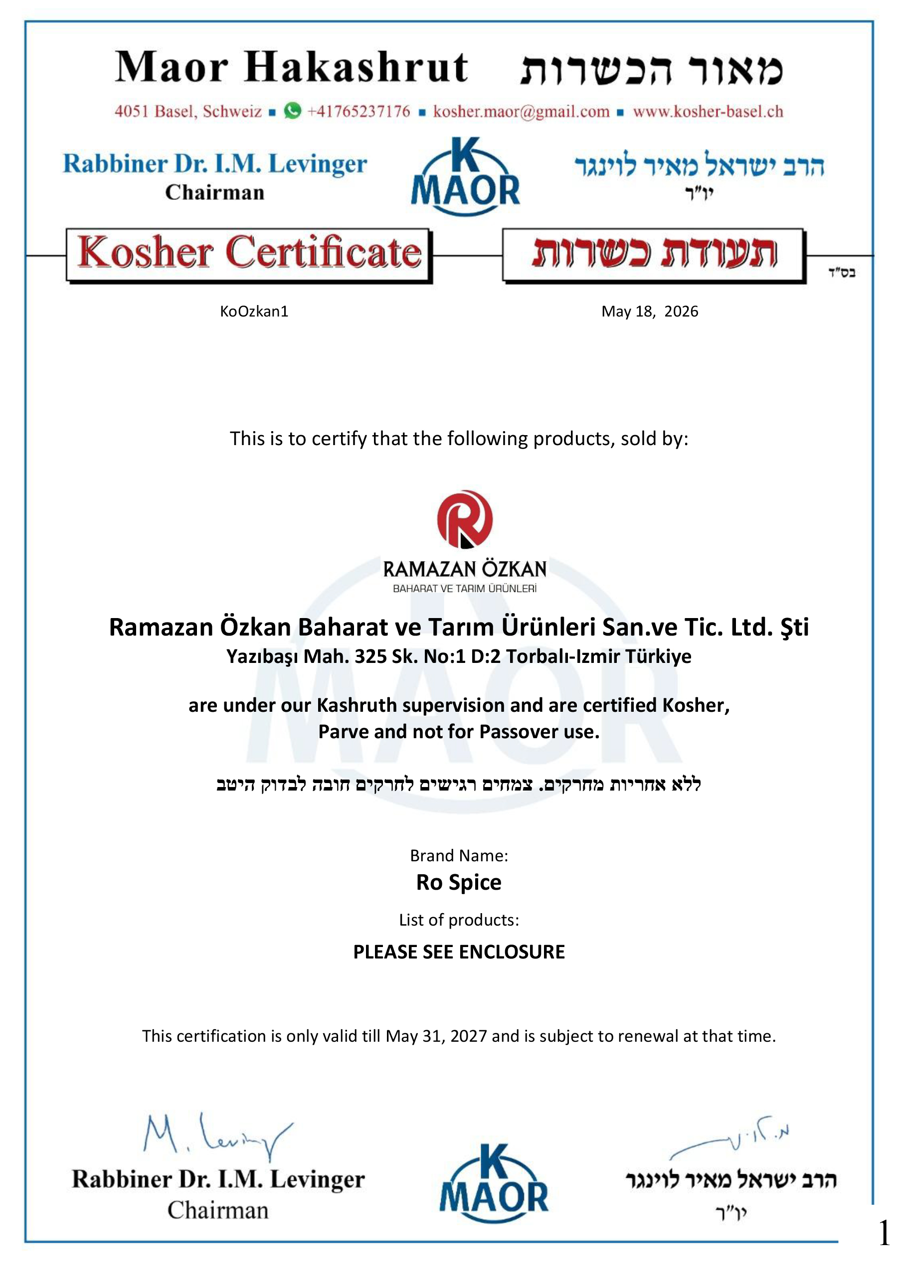 Kosher-Certificate-2026
